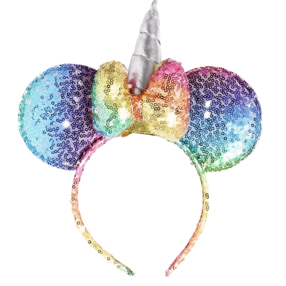 2 New MINNIE MOUSE UNICORN bow HEADBANDS hats - Picture 5 of 13